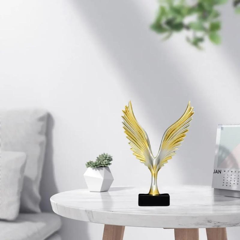 Modern Nordic Style Eagle/Angel Wings Statue Sculpture Figurine Resin 3D for Decorative Accories TV Bar Cabinet Office Gifts