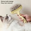 Dense Metal Teeth Pet Grooming Brush One Button Cleaning Pet Hair Remover Dog Comb  Pet Supplies