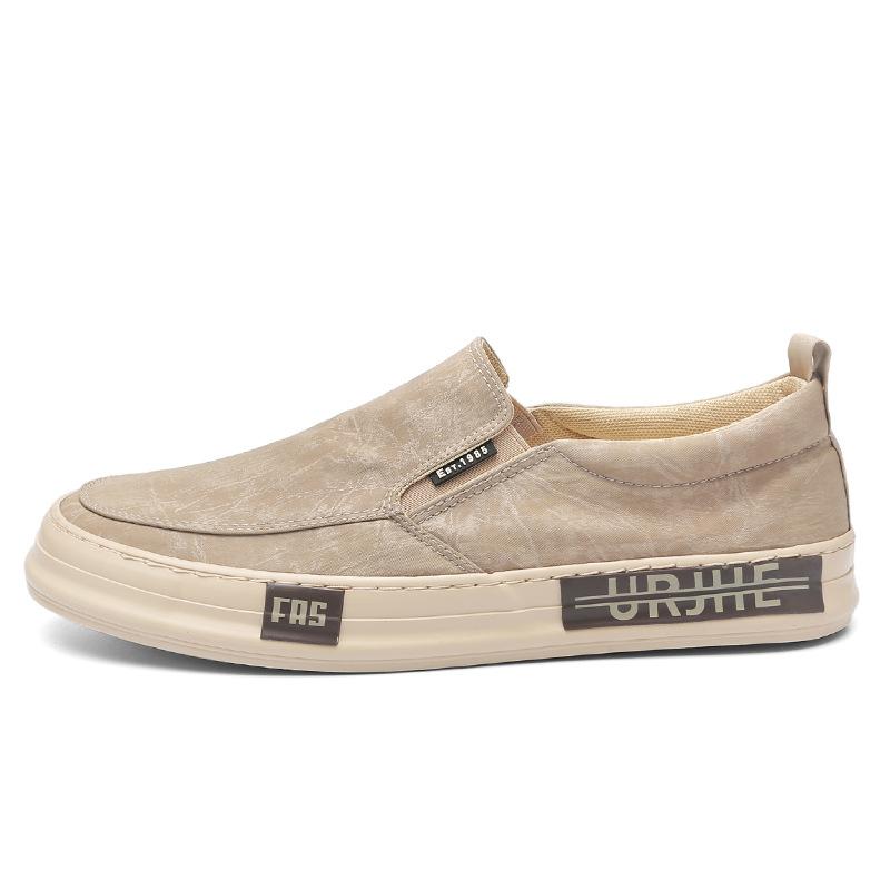New Spring Mens Shoes Korean Style Versatile Trendy and Fashionable Light Luxury Casual Mens Canvas Shoes Flat Soled Trendy Shoes