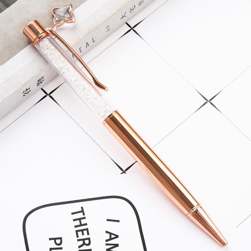 1.0mm Ballpoint Pen Creative Crystal Diamonds Metal Pen Stationery For School Student Office