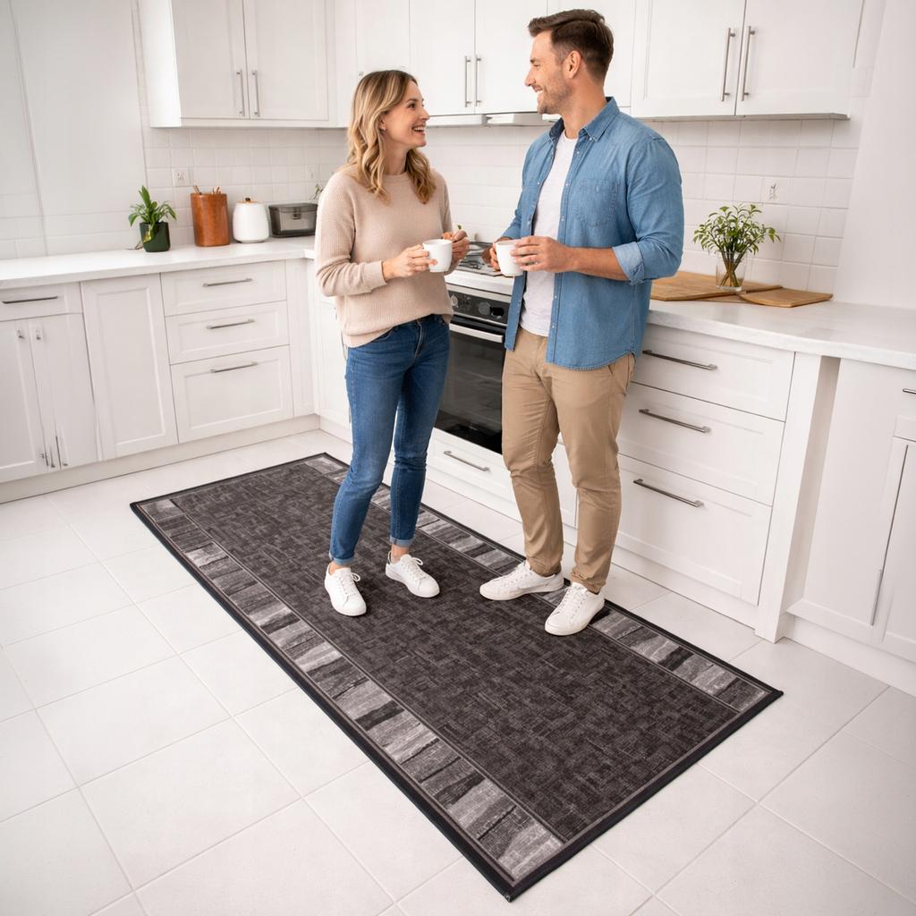 [5] ZORRO GREY 100x180cm Anti-slip Rug D7526