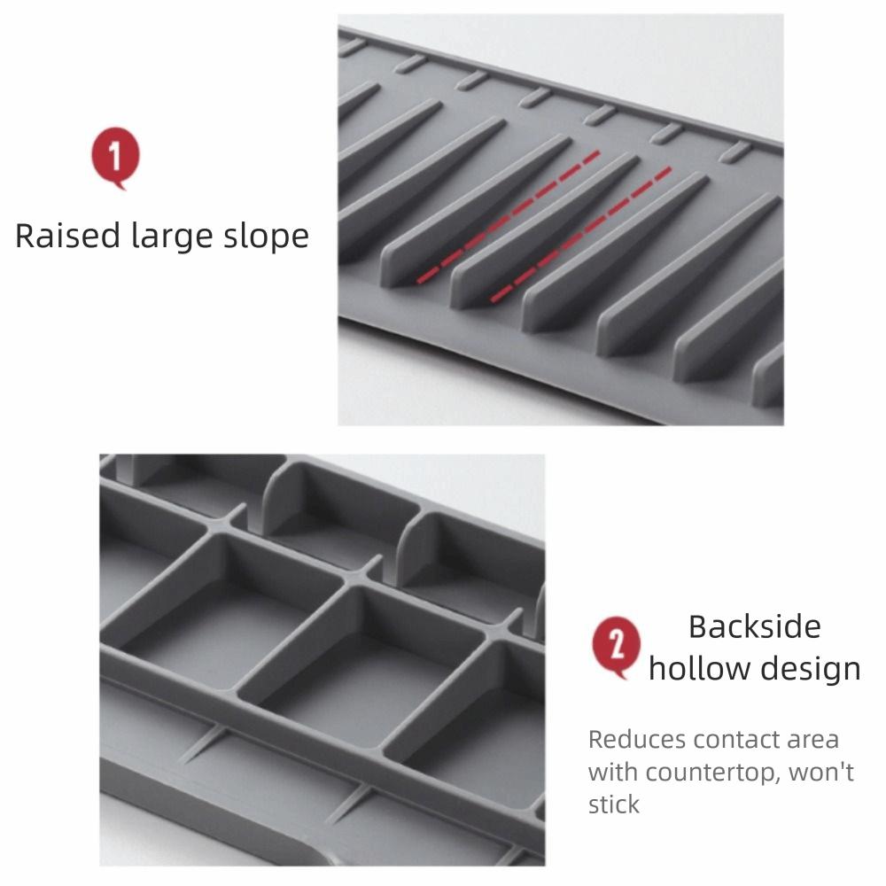 Silicone Sink Drain Pad Foldable Sink Draining Mat Multipurpose Water Retaining Pad Kitchen