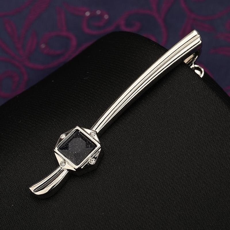 Men'S Fashion Versatile Tie Clip Business Dress Gold Silver Wedding Men'S And Women'S Pin Korean Version Security Collar Clip