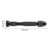 1SET black mini aluminum alloy hand drill 11pcs hand twist drill set manual drill bit
