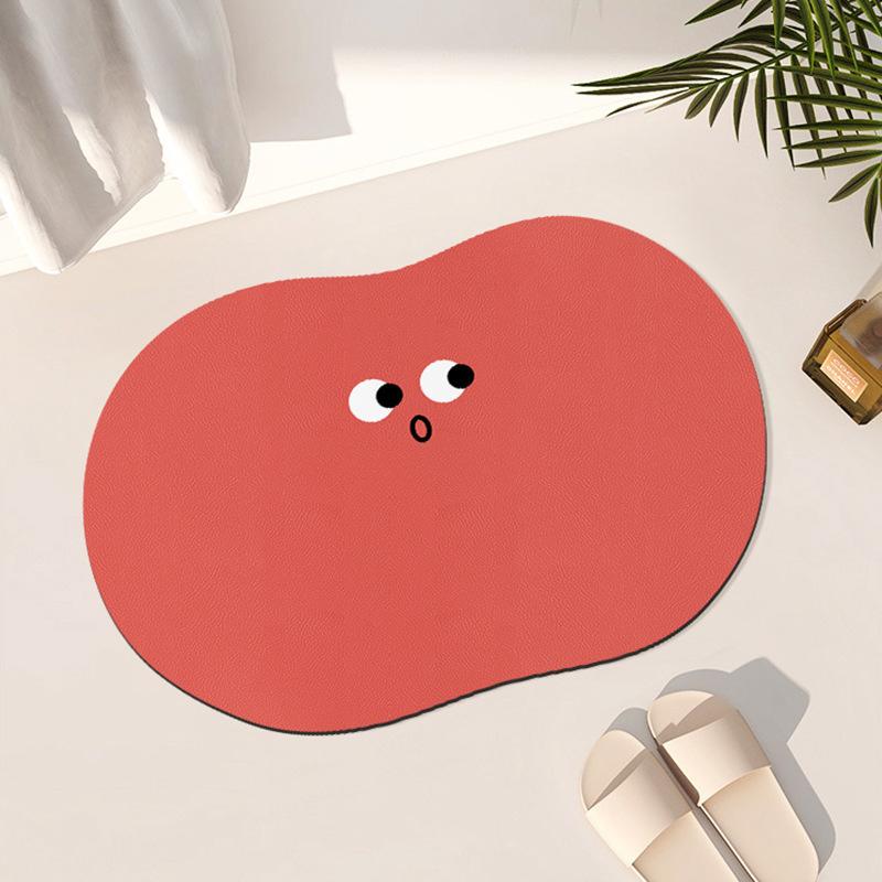 Kreslený vtipný výraz diatomitová podložka nepravidelná koupelnová podložka protiskluzová podložka toaletní dveře absorpční podložka domácnost