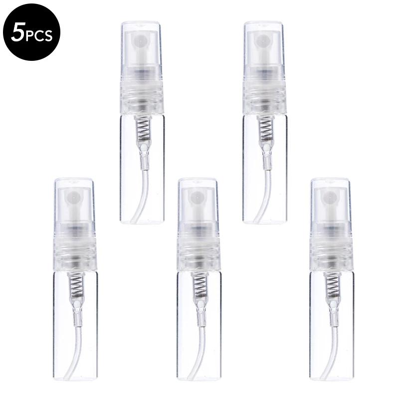 5/10Pcs 2ml 3ml 5ml 10ml Mini Portable Perfume Bottle Spray Refillable Cosmetic Sample Glass Bottling Empty Container