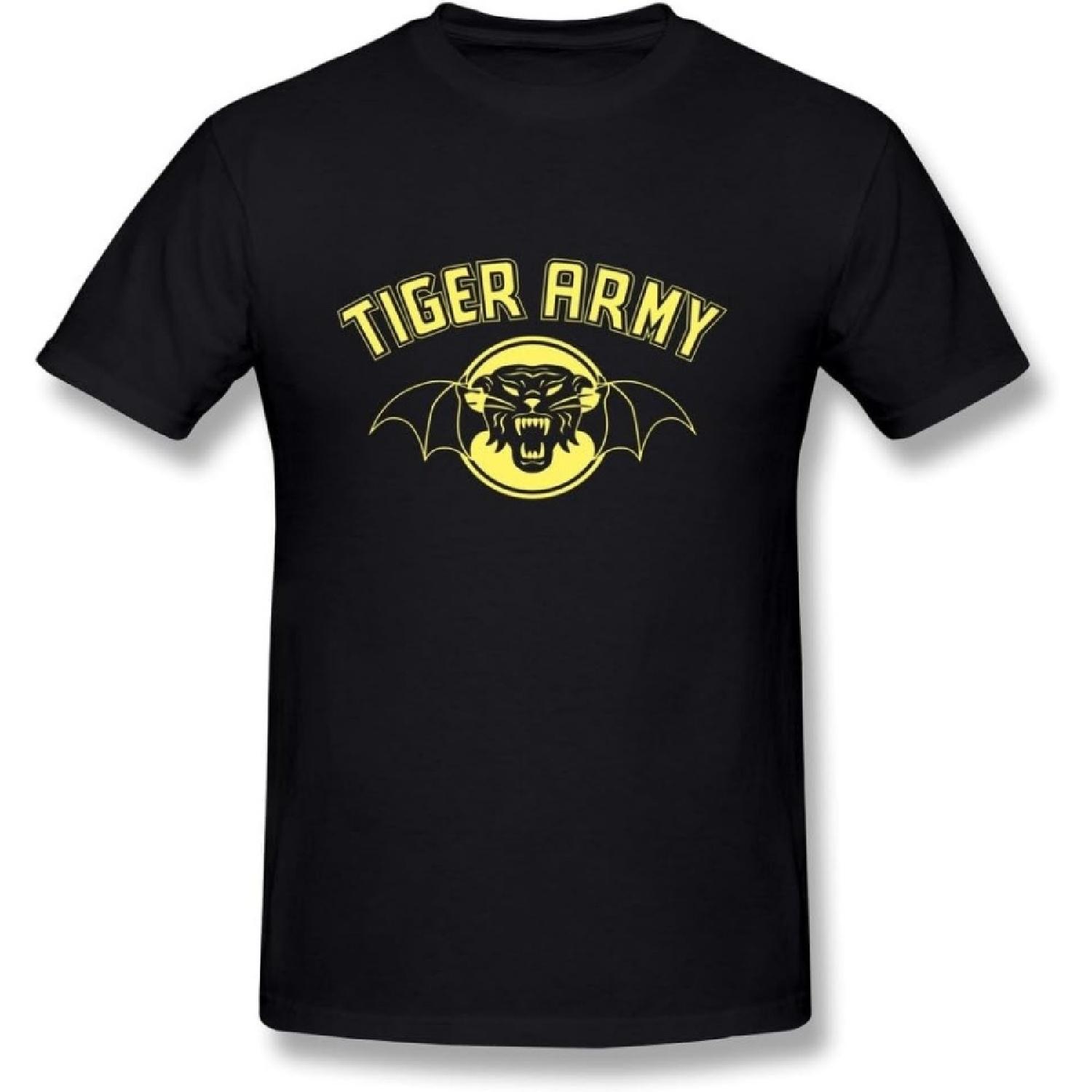 Мужская футболка RZF с логотипом Tiger Army Band - Черная S