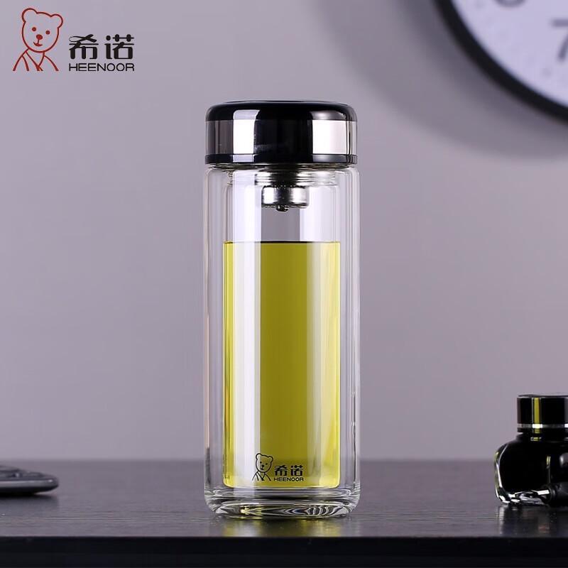 Xinuo 270ML Double-Wall Insulated Glass Mug