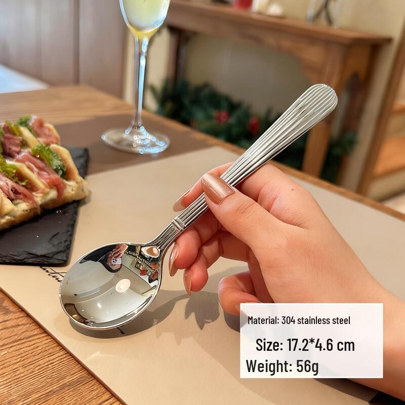 Wutuo 304 Stainless Steel Retro Roman Column Spoons