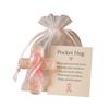 Pink Pocket Hug Token Breast Cancer Awareness Keepsake Transparent Prayer Token with Pink Ribbon Emotional Support Gift for Loved Ones