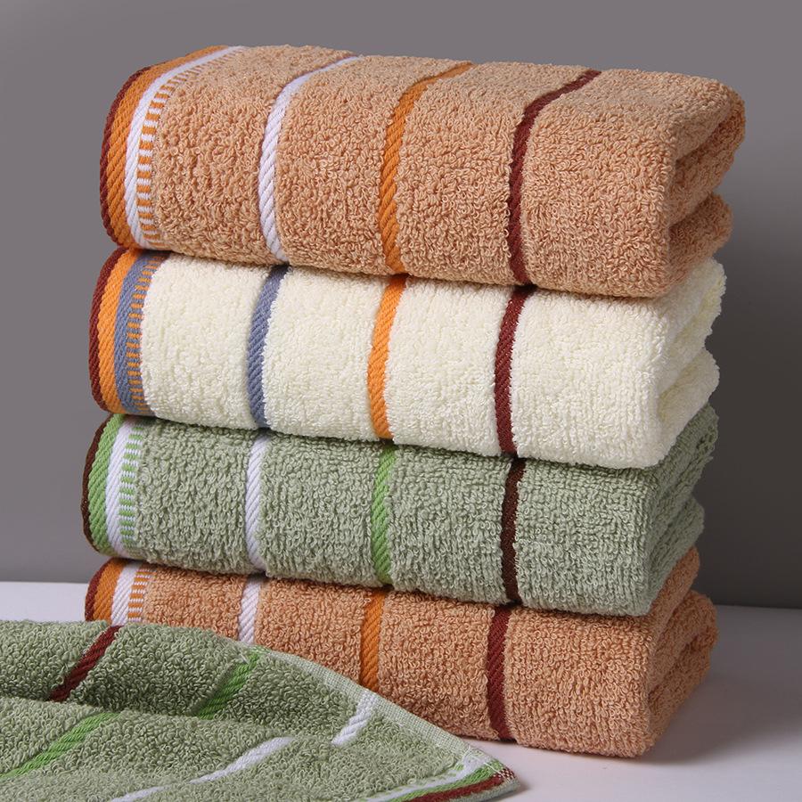 1 PC Cotton Towel Soft Absorbent Thickened Household Polyester Cotton Face Towel Cotton Towel Comfortable Textile Towels for The Home