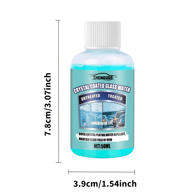 

Concentrated Crystal-Coating Liquid for Car Glass - Windshield Wiper Fluid, Keeps Surfaces Smooth, Rain-Proof, and Anti-Fog, Streak-Free, Q