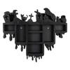 Crystal Shelf Display for Wall Gothic Wall-Mounted Gem Stone Storage Holder Multifunctional Wooden Floating Organizer Shelves