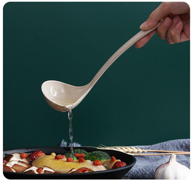 Household Soup Gruel Congee Spoon Room High Temperature Resistant and Heat Resistant Spoon Korean Style Long Handled Soup Spoon