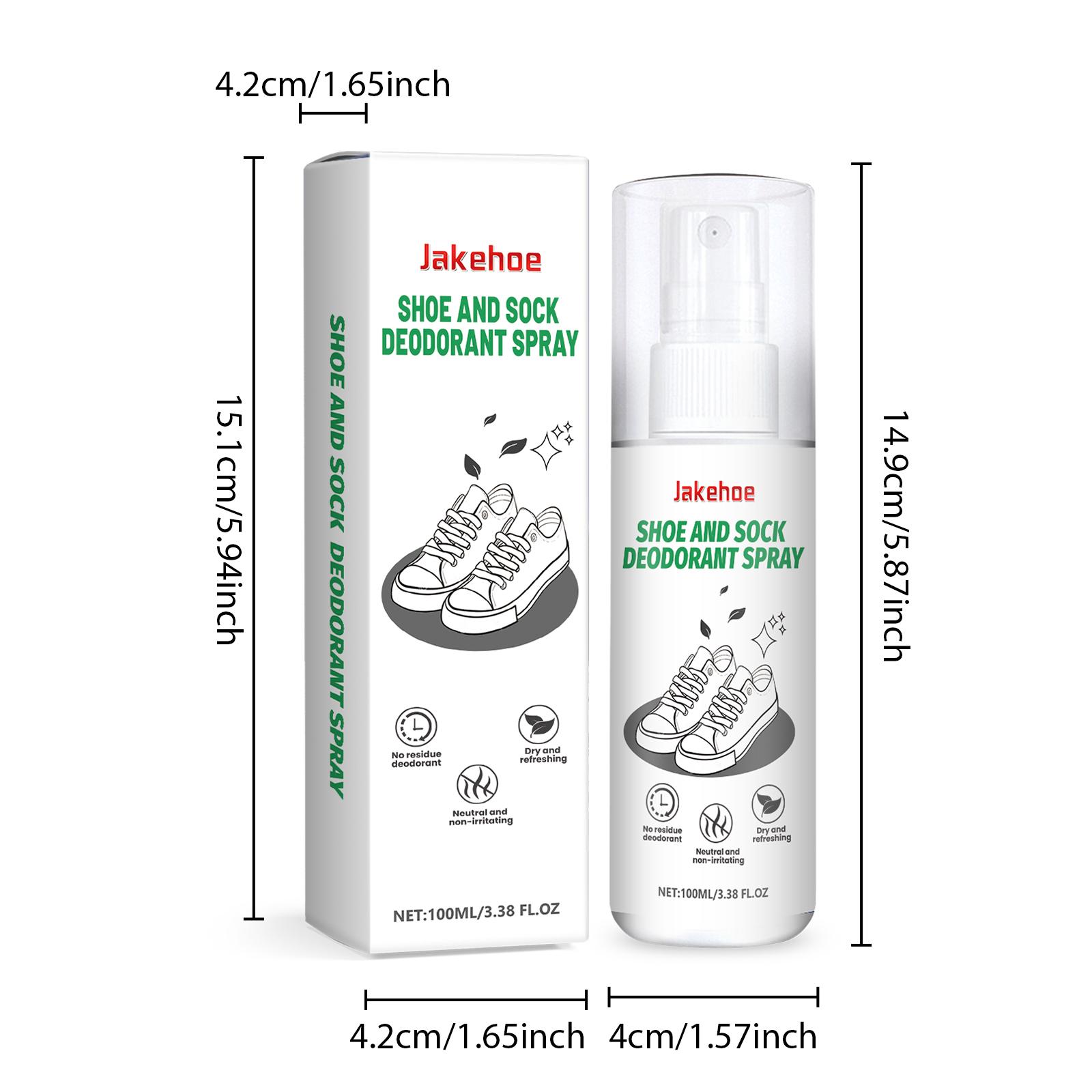 

Jakehoe Shoe Shock Дезодорант-спрей от запаха ног и обуви Освежитель для обуви Удалитель запаха носков Спрей от грибка стопы Спрей для обуви 100 ml