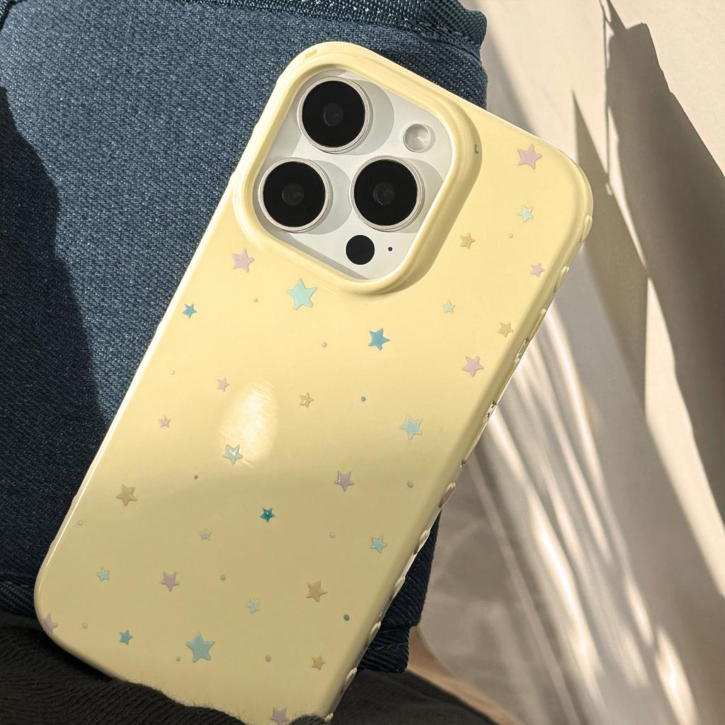 Colorful Star Graffiti Suitable for Apple 16 Mobile Phone Case Iphone17pro Max Korean 13 Anti fall