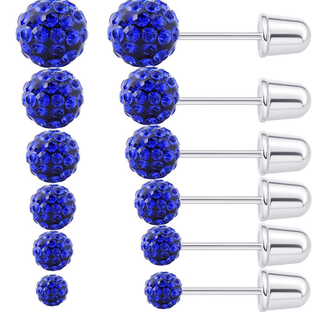 European Fashion Titanium Steel Diamond Ball Cartilage Earrings