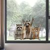 1 Stück Realistische Hasen Waschbären Tier Aufkleber Wiederverwendbar Selbstklebend Clings Verspielte Wildtier Deko Zuhause Büro Fenster Clings