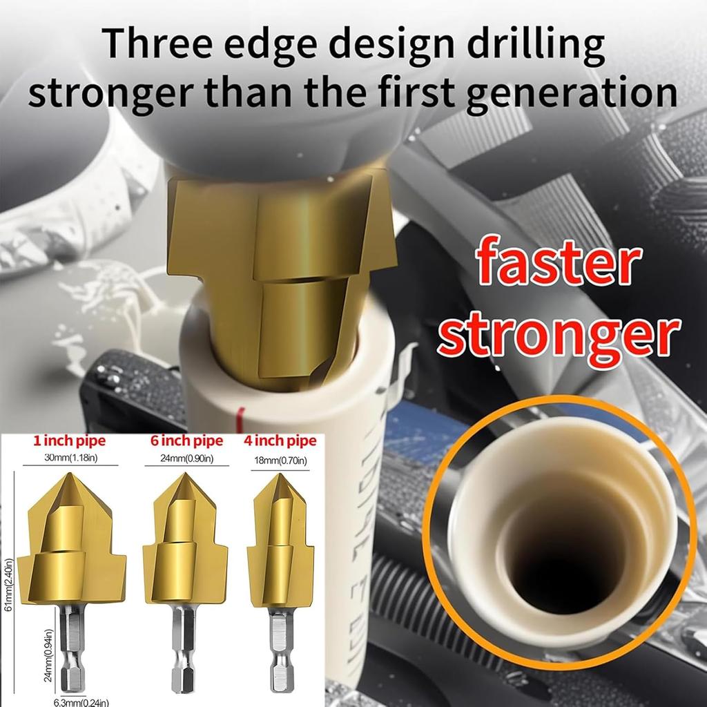 Electric Drill Compatible Pvc Pipe Threader Kit with Various Die Sizes, Pvc Pipe Threader Kit, Pipe Threader Kit, Pvc Threader for Drill, 1/2'' 3/4''