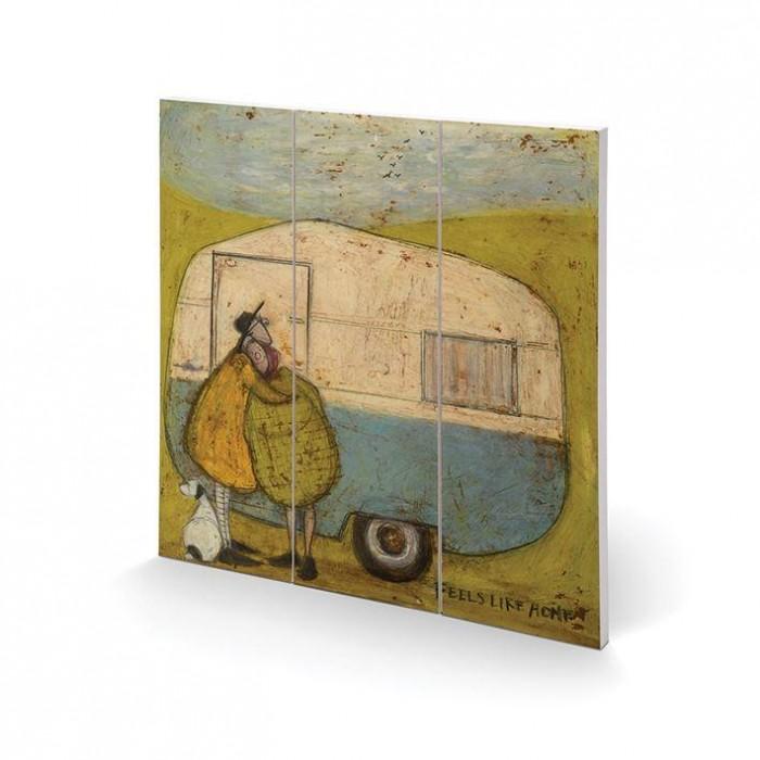 Sam Toft Feels Like Home II Wood Square Plaque