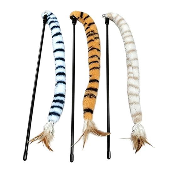 Funny Cat Stick Toy, Cat Toys for Indoor Cats, Interactive Cat Teaser Wand, Plush Kitten Toys, Cat Toy for Indoor Play Exercise