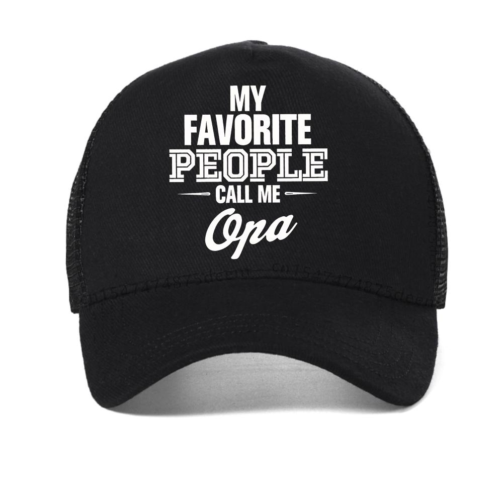 my favorite people call me Opa baseball cap letter print Humorous Casual hat fashion unisex summer sun hats mesh Snapback caps