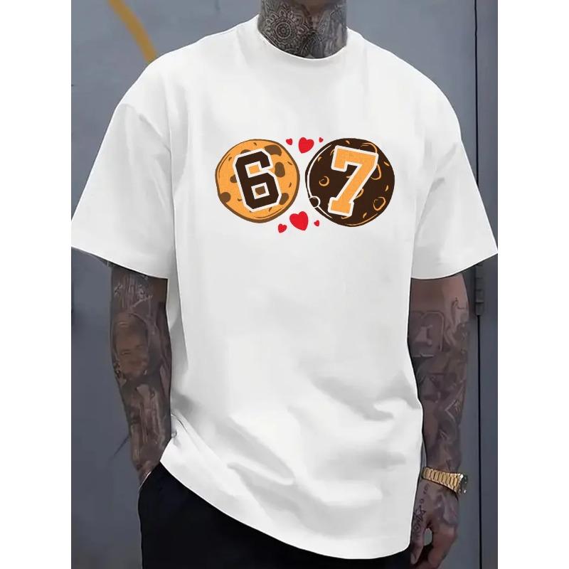 

Men s Chocolate Love 67 Limited Edition Funny T-Shirt - Crew Neck Tee, Casual Sportswear Gift Suitable for Father s Day, Durable Activewear Top S белый