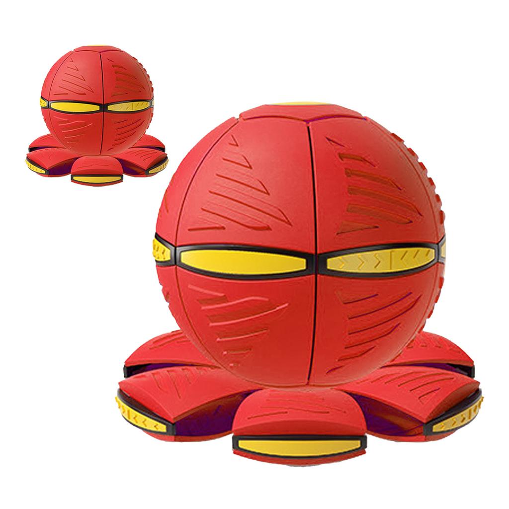 Flying Saucer Ball Magic Deformation Ball with Light Decompression Flying Flat Throw Disc Balls Parent Child