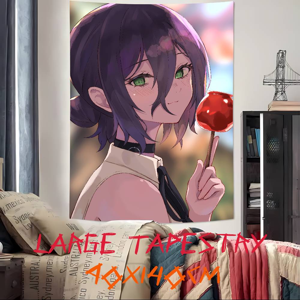 New Movie Pretty Hot Girl Reze Tapestry Decoration Bedroom Dormitory Background Cloth Holiday Home Living Room Club Tapestry