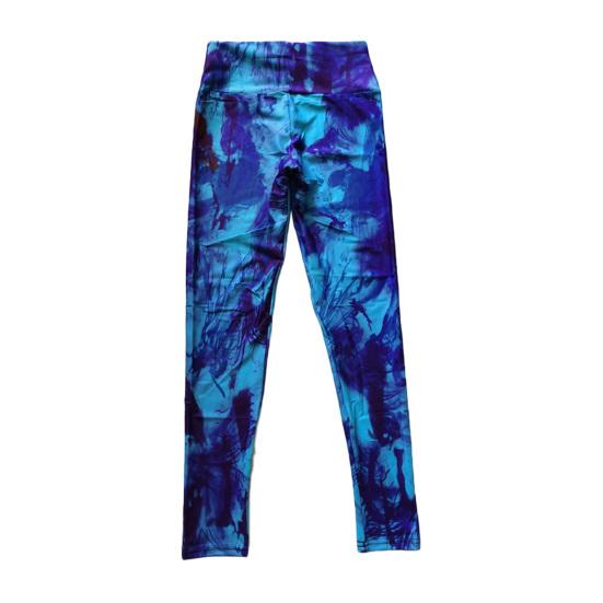 Leggings Fitness Stampa Tie Dye Control Pancia Donna Vita Alta Arricciati Alta Elasticità Leggings Yoga Abbigliamento Sportivo