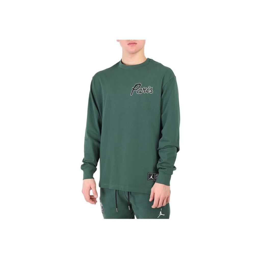 Jordan X Paris Saint-Germain Long-Sleeve T-Shirt Noble Green Men Streetwear DB6512-333