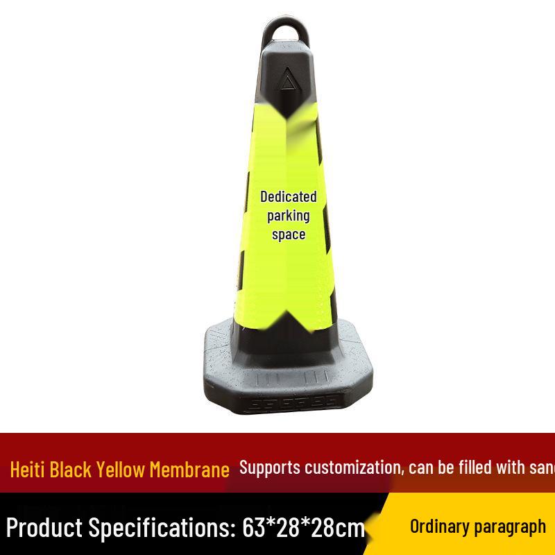 Reflective Plastic Traffic Cone - No Parking Warning Barrier Roadblock