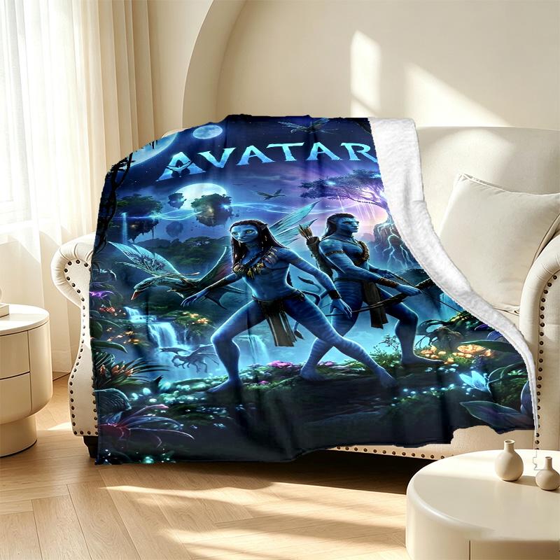 Avatar Pattern Blanket for Home Decoration, Bed, Sofa, Car Travel, Camping, Suitable for All Seasons, Birthday Christmas Gift