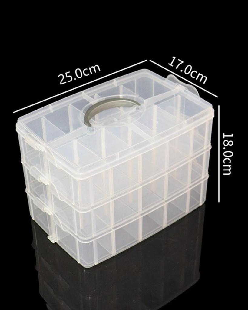 To all gennie Beyblade Storage Box, Large Capacity, Holds 30 Beyblades, Portable, Divided, Parts Organizer, Clear Case