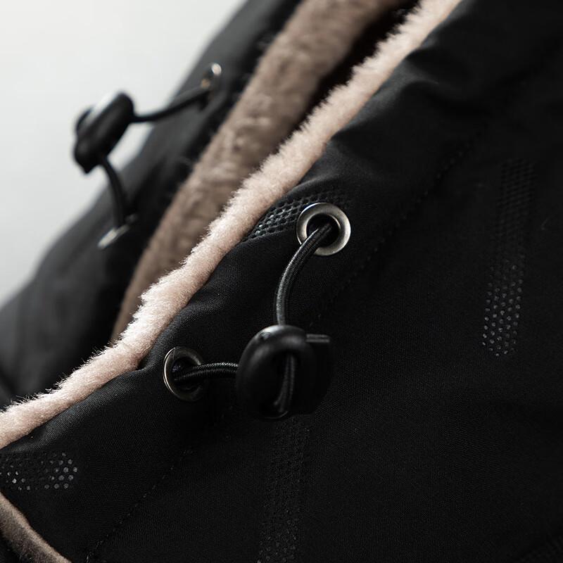 Mao Ren Men's Thickened Winter Hooded Fleece Lined Jacket