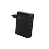 Chargeur USB Universel Natec GaN 100W, 3X USB-C, 1X USB-A, Noir