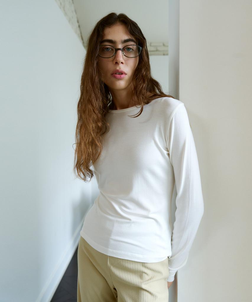 38COMEONCOMMON Silky Touch Slim Long Sleeve (Cloud)