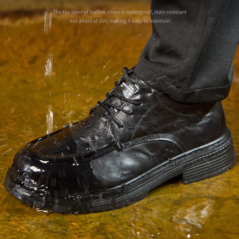 Genuine leather Shoes Work Boots Men Waterproof Safety Shoes Men Puncture-Proof Security insulation 6KV Protection Shoes 2025