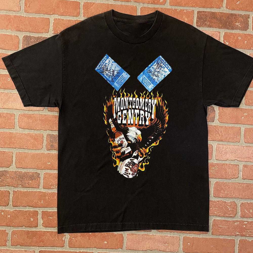 Винтажная футболка Montgomery Gentry Country Tour S–5XL SE150 БЕСПЛАТНАЯ ДОСТАВКА Унисекс XXL