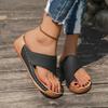 Outdoor Platform Plus Size Slippers 2025 Summer Light Open Toe Women's Slippers Casual Thong  Women Concise Round Toe Sandals