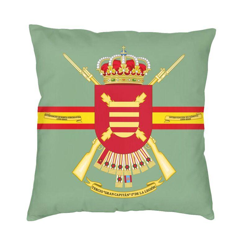 Spanish Legion Espanola Flag Cushion Cover 45x45 Cm Zipper Spain Coat Of Arms Soft Luxury Throw Pillow Case for Sofa Pillowcase