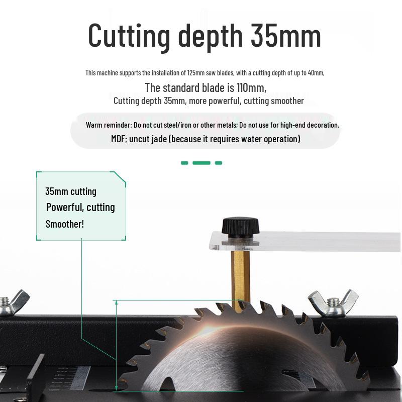 Mini Precision Table Saw - Portable Multifunction Chainsaw for Household Woodworking and Sliding Cuts