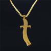 Islam Broadsword Stainless Steel Chain Necklaces Gold Color Long Necklace Pendant Men Jewelry colier homme N437S05