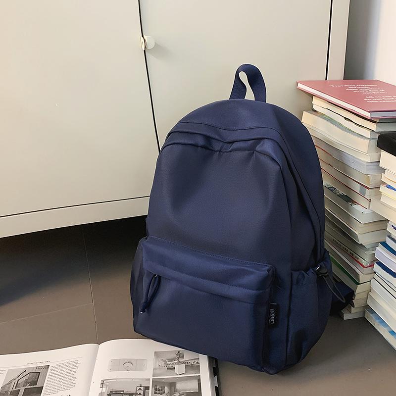 

Рюкзак простой однотонный высокой ценности, парный, повседневный, легкий, универсальный, большой вместимости синий