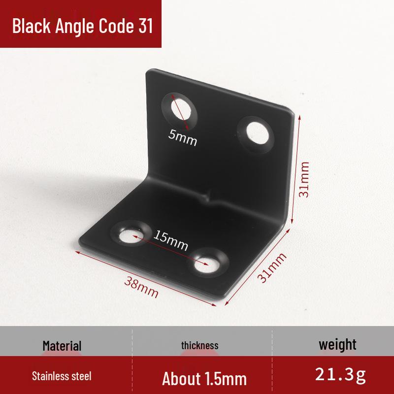 Thickened Stainless Steel 90° L-Shaped Angle Bracket for Shelf and Furniture Support