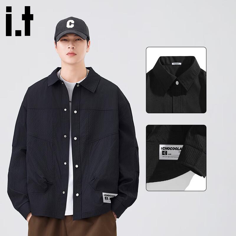 CHOCOOLATEit Men's American Style Long-Sleeve Casual Shirt