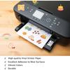 Printable Sticker Paper Glossy White 50 Sheets 8.5"x11" for Inkjet & Laser Printer, Dries Quickly Sticker Paper Self-Adhesive