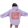 Women's long-sleeved letter-printed hooded pullover hoodie jacket