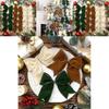 Christmas Diy Fabric Bow Ornaments For Tree And Wreath Decoration Modern Style Pack Of 12