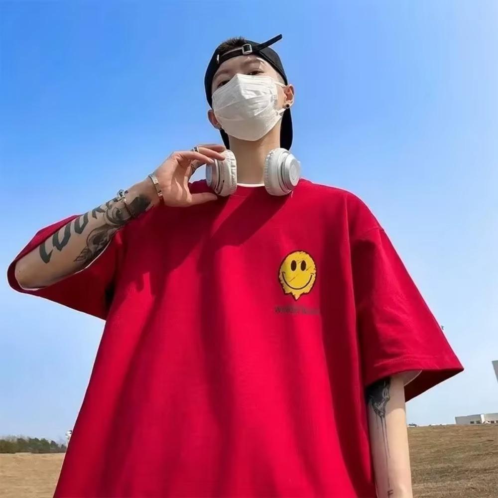 Men's Korean Style Short Sleeved T-shirt In Plus Size M-8XL